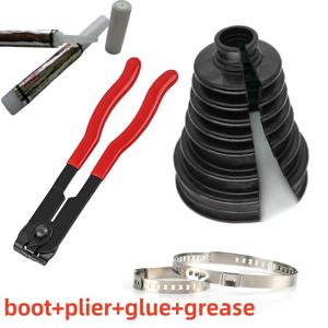 범용 분할 CV 부트 키트 드라이브 샤프트 신축성있는 고무 외부 각반 클립으로 쉽게 맞춤 접착제 자동차 교체 부품 액세서리