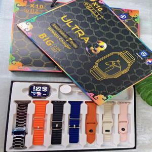 7 + 1 스마트 시계 X10 울트라 3 스포츠 시계 남성용 여성용 블루투스 전화 통화 SmartWatch DIY 시계 얼굴 방수 스마트 팔찌