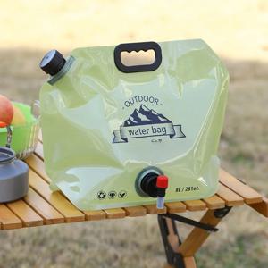 휴대용 물 저장 가방 접는 야외 스포츠 캠핑 대용량 등산 수도꼭지 플라스틱 물 가방