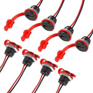 8/16pcs Type-C 여성 2Pin Type-C 여성 소켓 커넥터 방수 잭 여성 충전 포트 3A USB-C 충전기 플러그 소켓