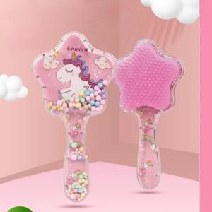 스타 매직 빗 정전기 방지 마사지 유니콘 헤어 브러쉬 엉킴 방지 샤워 마사지 헤어 브러시 실제 헤어 가발 전용