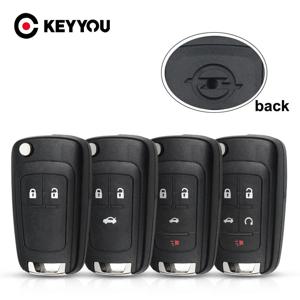 KEYYOU 2 3 4 5 버튼 플립 접이식 원격 키 케이스 Opel Vauxhall Corsa Astra Vectra Zafira Omega Key Shell HU100 Uncut Blade