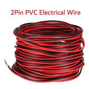 DC12V 2Pin 연장 전력 와이어 5M ~ 100M 빨간색 검정색 연결 케이블 18 20 22 AWG LED 스트립 조명용 PVC 구리 코드 라인
