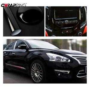 광택 블랙 비닐 자동차 스티커 랩 샤이니 포일 자가 접착 필름 기포 없는 차량 윈도우 트림 미러 자동차 데칼 액세서리