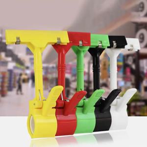 10pcs 조정 가능한 클립 온 사인 홀더, 더블 헤드 회전 디스플레이, 슈퍼마켓 상품 가격 표시에 적합합니다.