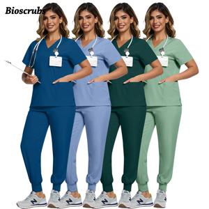 수술실 방진 의류 의사 간호사 스크럽 세트 병원 수술복 남여 스트레치 조깅 바지 치과 간호복