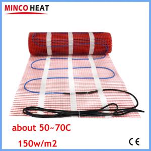 MINCO HEAT 150w/m2 0.5~5m2 온열 바닥 난방 매트 세라믹 타일 및 나무 바닥 난방 시스템용