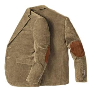 빈티지 코듀로이 비즈니스 블레이저 남성용 캐주얼 슬림 핏 코튼 재킷 봄 가을 착용 남성 사이즈 XS-7XL