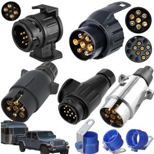 13핀에서 7핀 및 7핀에서 13핀 소켓 어댑터 12V 7핀/13핀 트레일러 카라반 견인 전기 소켓 플러그 변환기 자동차 트럭용