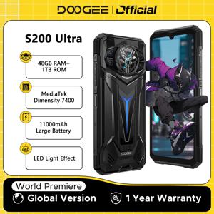 세계 최초 공개 DOOGEE S200 울트라 러기드 폰 48GB+1TB 디멘시티 7400 6.72인치 FHD+120Hz 화면 11000mAh 배터리 66W NFC 스마트폰