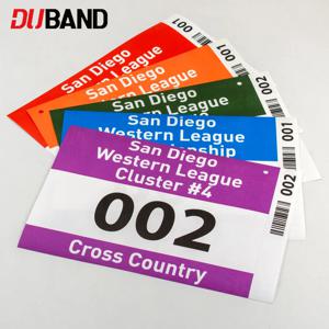 맞춤형 마라톤 레이스 번호표 안전핀 방수 찢김 방지 번호 태그 러닝 이벤트용