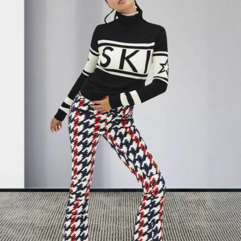 여성 의류 스웨터 아메리칸 스타일 새로운 슬림핏 스타 레터 프린트. 칼라 스웨터 패셔너블하고 우아한 스타일 해외 무역