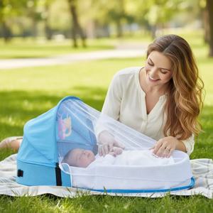 경량 휴대용 접이식 아기 침대 압축 저항 여행용 요람 신생아 수면 캐빈 여행용 침대