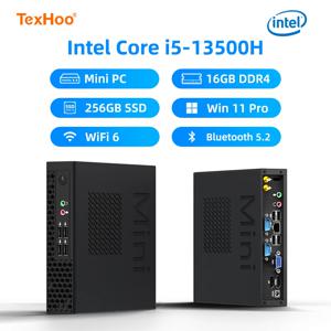 TexHoo 미니 PC Windows 11 PC, Intel Core i5 13500H/N5095, 16GB DDR4 512GB SSD, 듀얼 밴드 WiFi 6, BT5.2, 4K@60Hz 게임용 컴퓨터