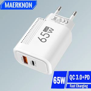 PD 65W GaN 충전기 USB C 삼성 S22 S21 iPhone 14 13 Xiaomi Huawei LG 빠른 충전 3.0 USB 충전기 용 고속 충전 어댑터