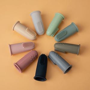 3pcs 아기 부드러운 손가락 칫솔 BPA 무료 실리콘 유아 치아 치아 깨끗한 브러시 식품 학년 실리콘 Bebes 구강 건강 관리