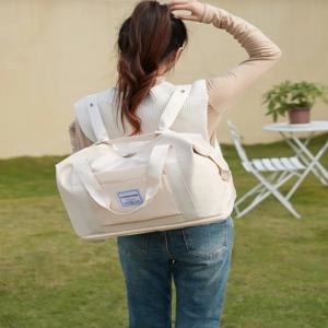 대용량 단기 여행 가방 여성용 경량 배달 가방 수납 가방 핸드헬드 러기지 더블 숄더 백팩 커버