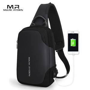 Mark Ryden 남성용 체스트 백, 도난 방지 슬링백, 방수 크로스바디 백, 9.7 인치 아이패드 패션 숄더백