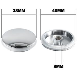 1pc 38mm 교체 싱크/분지 폐기물 플러그 캡 간편한 팝업 클릭 Clack 크롬 싱크 스트레이너 주방 욕조 스토퍼