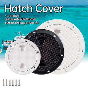 보트용 흰색 원형 미끄럼 방지 검사 해치 - 분리형 커버가 있는 크기 4