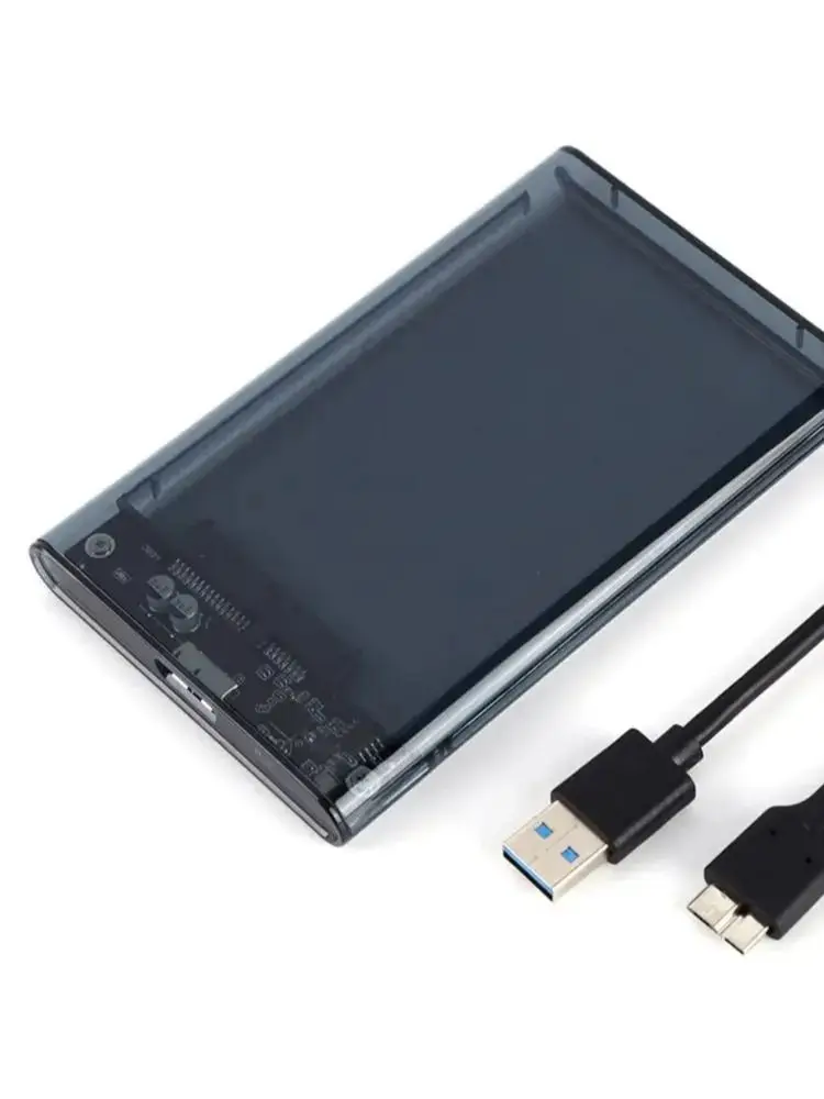 투명 HDD 케이스 캐디 박스 HDD 인클로저 2.5 SSD SATA to USB 3.0 어댑터 외장 하드 드라이브 박스