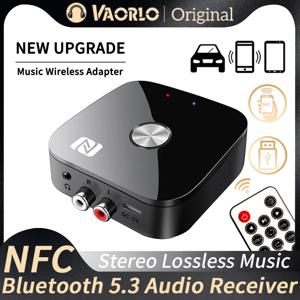 NFC Bluetooth 5.3 오디오 수신기 3.5mm AUX R/L RCA 스테레오 무손실 HIFI 음악 무선 어댑터 USB U 디스크 재생 원격 제어