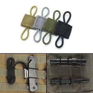 4/10pcs Molle 탄성 스트랩 전술 MOLLE 시스템 웨빙 리테이너 부착 액세서리 PPT 안테나 손전등 용 버클 고정