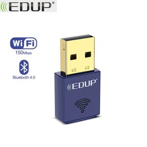 EDUP 미니 와이파이 어댑터, 150Mbps, 무선 네트워크 카드, 블루투스 4.0, USB2.0, 와이파이 이더넷, 안정적인 신호 어댑터, PC 노트북용