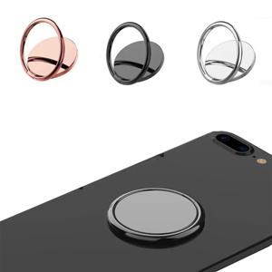 라운드 미니멀리스트 폰 핑거 링 홀더 스탠드 메탈 마운트 데스크탑 레이지 링 스탠드 아이폰 17 16 15 14 13 12 삼성 샤오미용