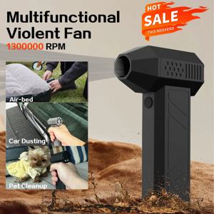 CROSSGUN X3 휴대용 핸드헬드 터보 팬 강력한 허리케인 바람 LED 라이트 먼지 제거 여행 사무실 야외용