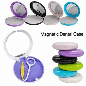 치과 리테이너 상자 치열 교정 가짜 치아 케이스 입 가드 교정기 자기 폐쇄 구강 위생 주최자 도구와 보관 상자