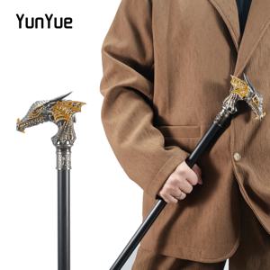 럭셔리 골드 드래곤 핸들 패션 워킹 스틱, 파티 남자 우아한 패션 빈티지 핸드 지팡이 레이디 원피스 매칭 워킹 지팡이