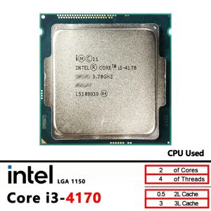 인텔 코어 i3-4170 중고 i3 4170 3.7GHz 듀얼 코어 쿼드 스레드 CPU 3M 54W LGA 1150