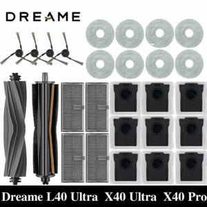 Dreame L40 ultra / X40 Ultra 로봇 진공 액세서리 먼지 봉투 걸레 메인 사이드 브러시 천 HEPA 필터 예비 부품