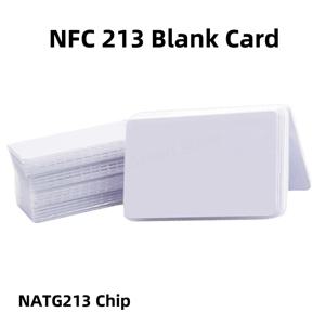 10/50pcs NFC Ntag216 Ntag215 Ntag213 흰색 카드 태그 ISO14443A RFID 카드 모든 NFC 지원 전화 용 Ntag 213 칩