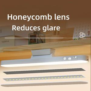 LED 테이블 램프 자석 부착 USB 플러그인 스타일 책상 램프 3색 독서등 조광 가능 캐비닛 옷장 야간등