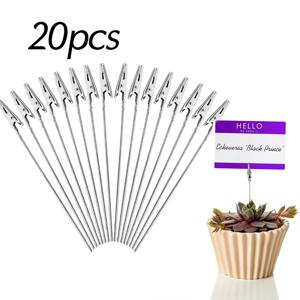 20Pcs 금속 와이어 악어 클램프 긴 꼬리 악어 철 클립 사진 홀더 스탠드 메모 클립 DIY 카드 사진 참고 클립 홀더