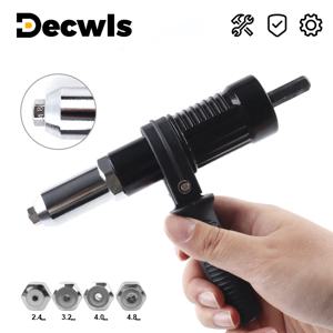 전기 리벳 건 어댑터, 무선 리벳 도구용 2.4-4.8mm 변환 헤드, DIY 프로젝트에 이상적, 육각 샤프트가 있는 리벳 건 도구