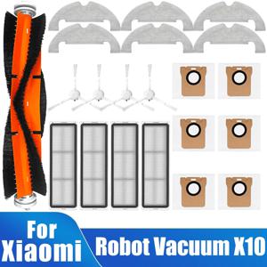 Xiaomi 로봇 진공 X10 용 교체 예비 부품, 메인 사이드 브러시 Hepa 필터 걸레 천 먼지 봉투 액세서리