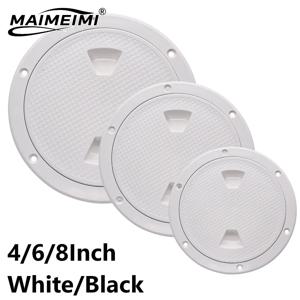 ABS 플라스틱 원형 미끄럼 방지 검사 해치 (탈착식 덮개 포함) 해양 나사식 액세스 해치 덮개 (카약/요트용) 4인치/6인치