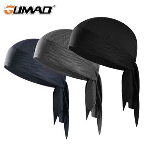빠른 건조 Bandana Doo Rags 모자 여름 통기성 사이클링 스포츠 러닝 헬멧 라이너 Beanies Durags 해적 모자 헤드 랩 남자