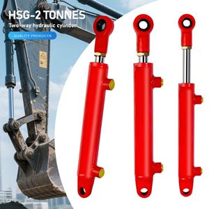 HSG 2 톤 40 보어 실린더 양방향 굴삭기 유압 실린더 유압 오일 잭 펌프 스테이션 지게차 실린더
