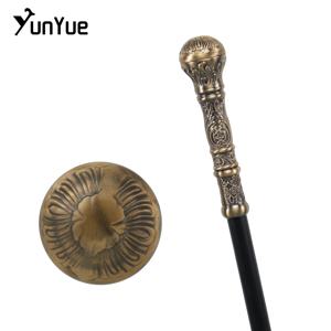 청동 라운드 핸들 패션 워킹 스틱 신사 빈티지 수제 워킹 지팡이 레이디 아트 컬렉션 코스프레 필름 소품 지팡이