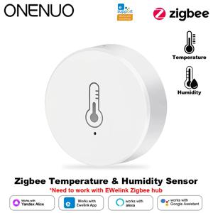 Ewelink ZigBee 스마트 온도계 습도계 컨트롤러 온도 습도 센서 Alexa Google 용 배터리 구동 앱 제어