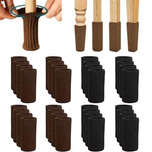24/4Pcs 의자 다리 양말 니트 가구 피트 바닥 보호대 미끄럼 방지 패드 침묵 두꺼운 테이블 의자 다리 양말 커버