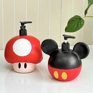 미키 헤드 손 소독제 멋진 병 프레스형 디스펜스 빈 병 샴푸 및 바디 워시 대용량