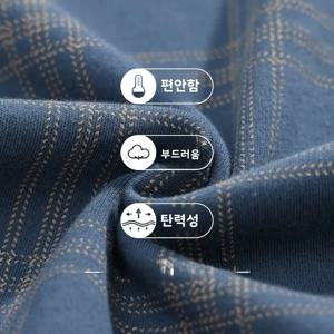 남성용 순면 잠옷 긴 소매 얇은 격자 무늬 캐주얼 홈웨어 세트 대형 사이즈 야외 착용 가능 편안한 나이트가운