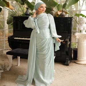 이드 실키 여성 드레스 무슬림 아바야 파티 잘라비야 라마단 파티 롱 드레스 베스티도스 라르고스 아랍 롱 로브 모로코 카프탄 2025