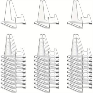 10/20/30pcs 투명 아크릴 코인 디스플레이 스탠드 트레이딩 카드 스탠드 기념 코인 미니 스탠드 배지 스탠드 장식품