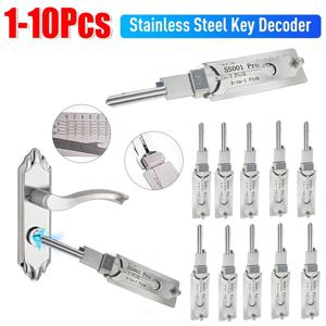 락픽킹 락 디코더 ss001 프로 오링 픽업 키트 픽 락스미스 도구 키 디코더 정밀 훅 도어 유지보수 수리 도구